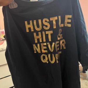 Very cute hustle hit and never quit tshirt